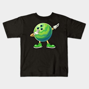 Funny Bowling Dabbing Kids T-Shirt